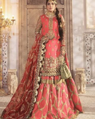 Zarmeen & Emaan 3 Pcs Unstitched Viscose Wedding Dress - Elegant Pakistani Bridal Wear