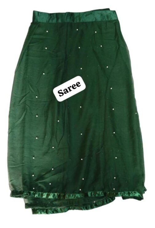 Silk Sequins Embroidered Stitched Saree – Exquisite Pakistani Fashion - Image 5