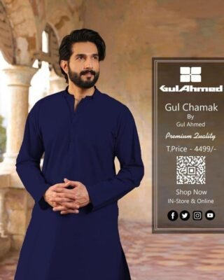 Gul Ahmed Men’s Unstitched Cotton Suit