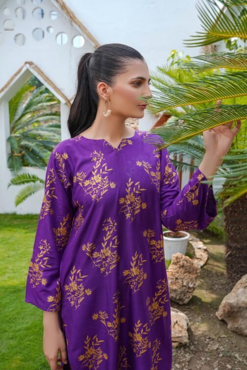 Elegant 2pc Linen Leaf Design Suit – Soft Feel, Bold Look | MK Shopping Hub - Image 20