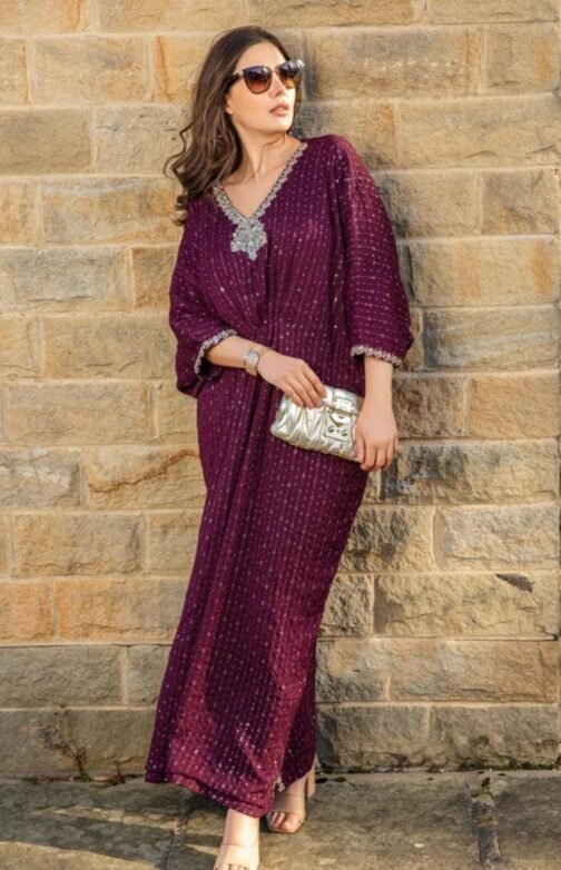 1pc Eastern Type Chiffon Kaftan - Effortless Elegance