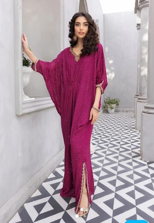 1pc Eastern Type Chiffon Kaftan - Effortless Elegance - Image 3