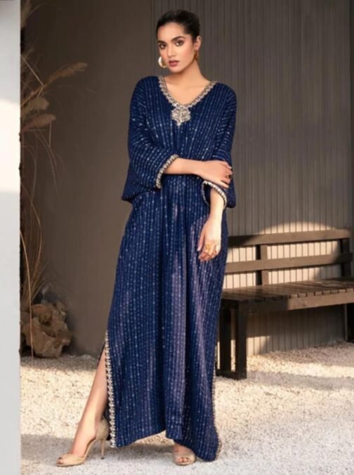 1pc Eastern Type Chiffon Kaftan - Effortless Elegance - Image 4