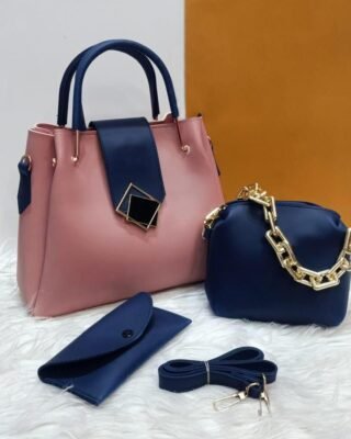 Women’s PU Leather Textured Top Handle Shoulder Bag - Stylish and Functional