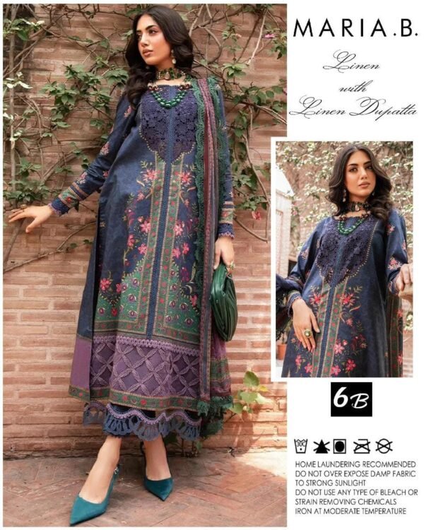 3 Pcs Unstitched Linen Digital Print Suit