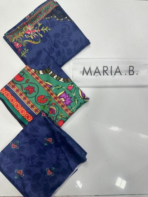 Premium Linen Digital Print Suit – 3 Pcs Unstitched for Elegant Winter Style - Image 2