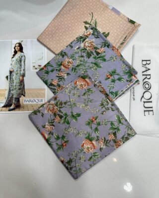 Baroque 3 Pcs Unstitched Linen Digital Print Suit