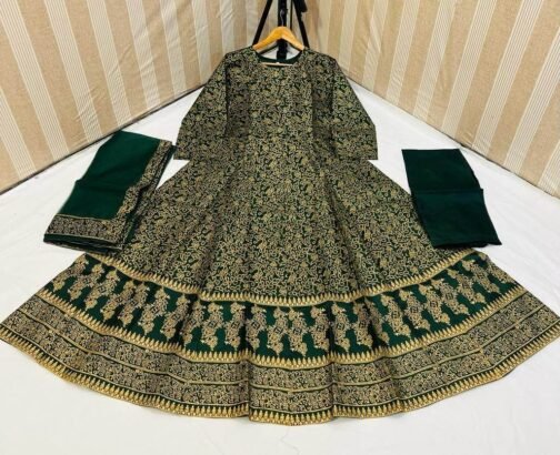 3pc Fancy Silk Printed Maxi – Luxurious Pakistani Fashion - Image 17