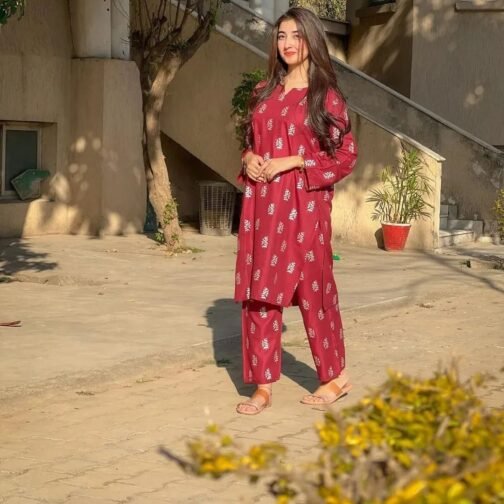 Premium Linen Saleeha Design Suit – 2PC Unstitched Winter Elegance - Image 9