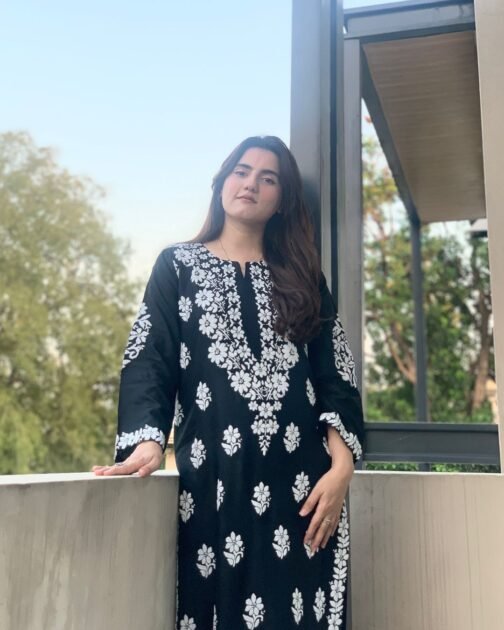 2pc Indian Chikankari (Embossed) Suit - Timeless Elegance - Image 4