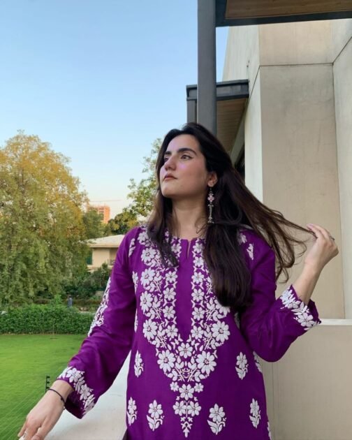 2pc Indian Chikankari (Embossed) Suit - Timeless Elegance - Image 13