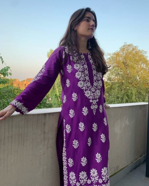 2pc Indian Chikankari (Embossed) Suit - Timeless Elegance - Image 16