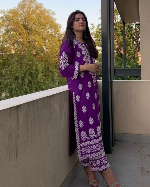 2pc Indian Chikankari (Embossed) Suit - Timeless Elegance - Image 18