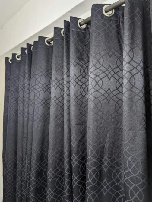 1 Pc Jacquard Textured Curtain – Elegant Home Décor