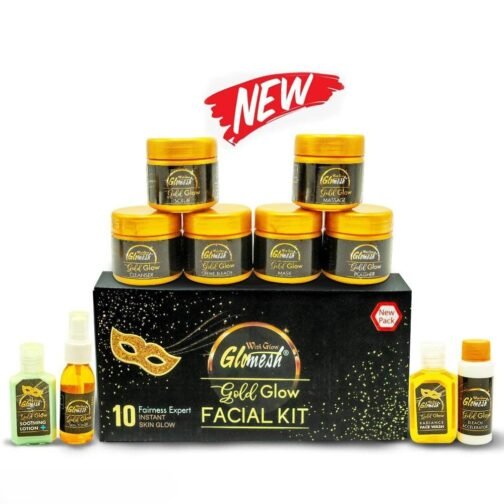 Glomesh 10 in 1 Gold Facial Kit - Image 2