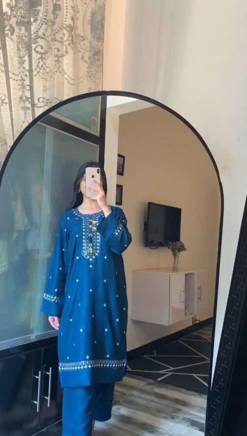 2pc Premium Linen Sequence Embroidery Suit - Exquisite Pakistani Elegance - Image 13