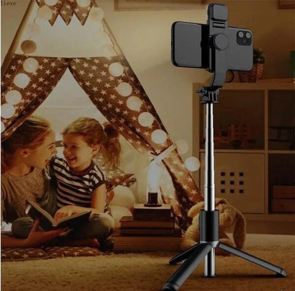 Selfie Stick with LED Light Mini Tripod Stand - Image 3