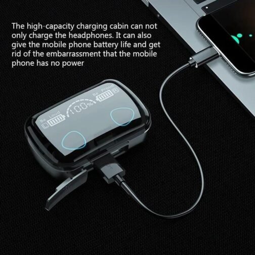 M10 Digital Display Case Earbuds - Advanced Features and Stylish Design - Image 3