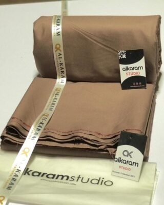 Al Karam Men’s Unstitched Boski Plain Suit