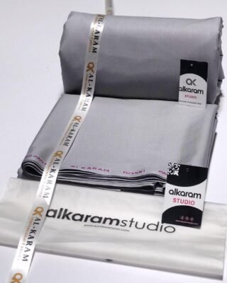 Al Karam Men’s Unstitched Boski Plain Suit