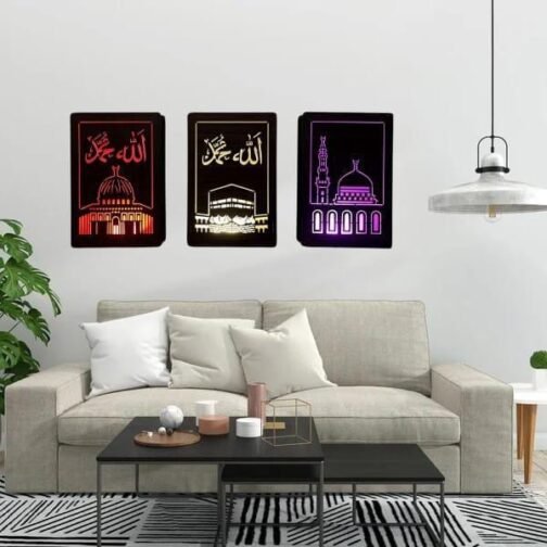 Islamic Lamp With Multi Color LED - Pack Of 3 - Image 4