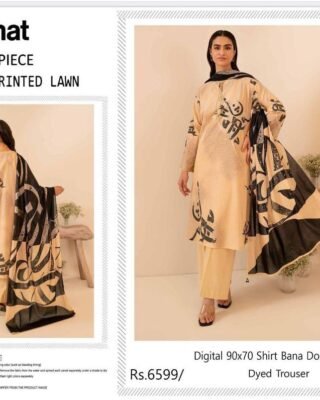 Nishat 3 Pcs Women's Unstitched Lawn Digital Print Suit