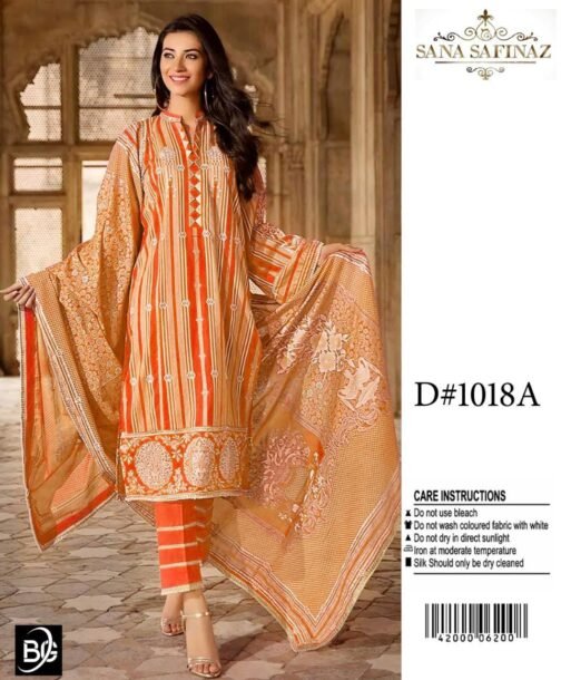 Sana Safinaz 2 Pcs Unstitched Dhanak Embroidered Suit