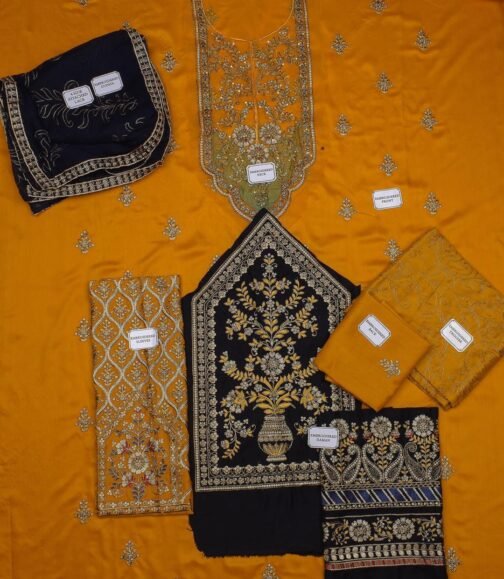 Zarmeen & Emaan 3 Pcs Women’s Unstitched Viscose Embroidered Suit - Image 2