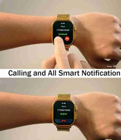 HK9 Ultra Golden Smart Watch - Image 4