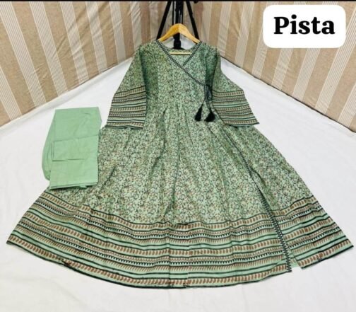 2Pc Cotton Angrakha Maxi Set for Women – Traditional Elegance - Image 4