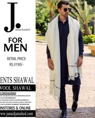 J. Men's Woolen Plain Shawl - Premium Quality