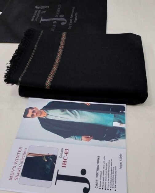Luxurious Woolen Plain Shawls for Men – Winter Essential - Image 3
