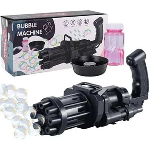 8-Hole Bubble Machine Gun for Kids – Fun, Colorful, and Safe Outdoor Toy