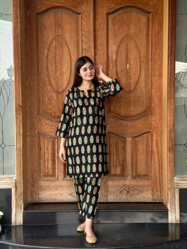 2 Pcs Stitched Premium Linen Printed Suit for Girls & Womens - Image 17