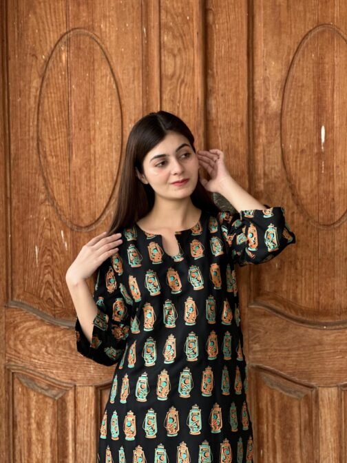 2 Pcs Stitched Premium Linen Printed Suit for Girls & Womens - Image 16