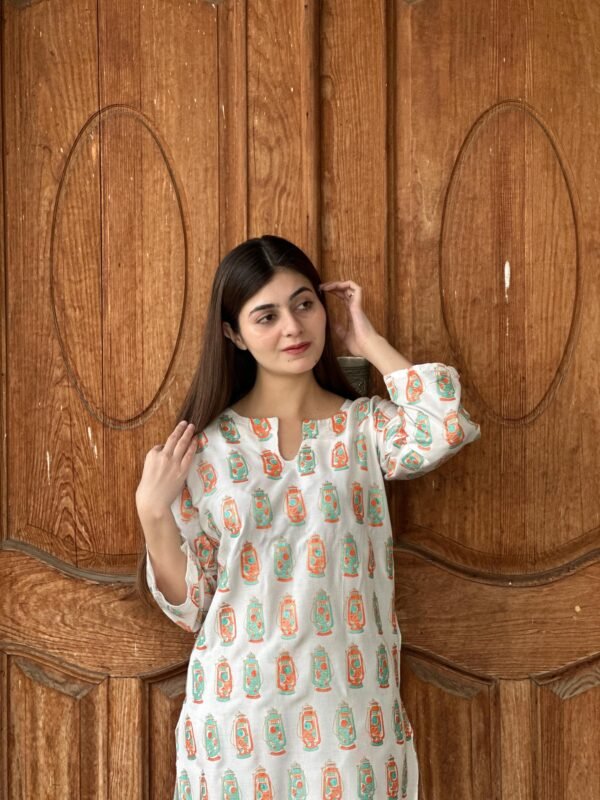 2 Pcs Stitched Premium Linen Printed Suit for Girls & Womens - Image 12