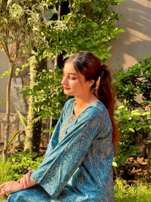 2 Pc Fancy Winter Linen Dress – Elegant and Warm - Image 2