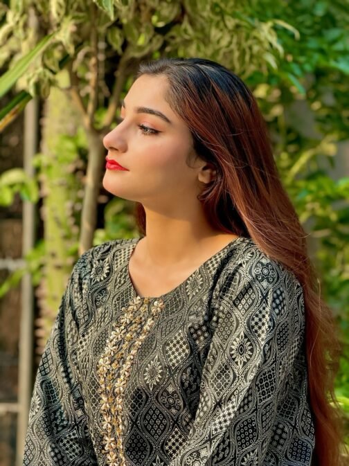 2 Pc Fancy Winter Linen Dress - Elegant and Warm - Image 3