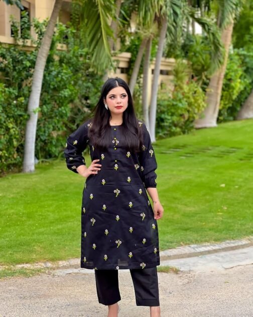 2 Pcs Women's Stitched Premium Linen PATEL Embroidery Suit - Image 11