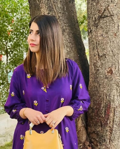 2 Pcs Women's Stitched Premium Linen PATEL Embroidery Suit - Image 3