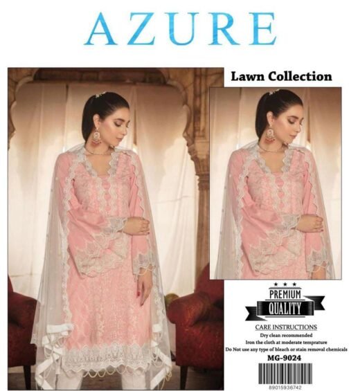 3pc Lawn Suit | Embroidered | Summer Wear | Unstitched | Women's Fashion