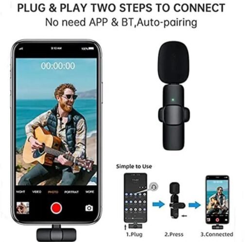 K8 Wireless 3 in 1 Noise Reduction Microphone for iPhone, Android, and Laptop - Image 2