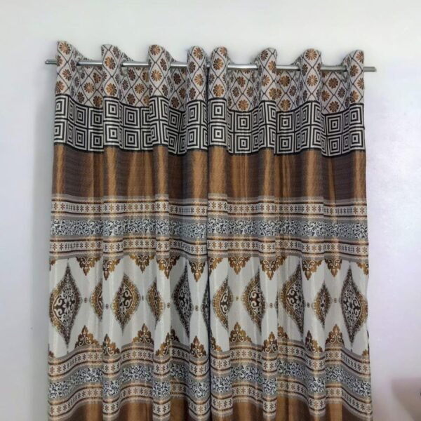 1 Pc Velvet Jacquard Printed Curtains