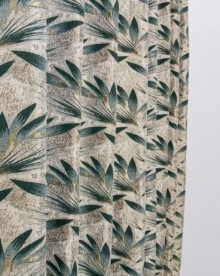 1 Pc Velvet Printed Curtains