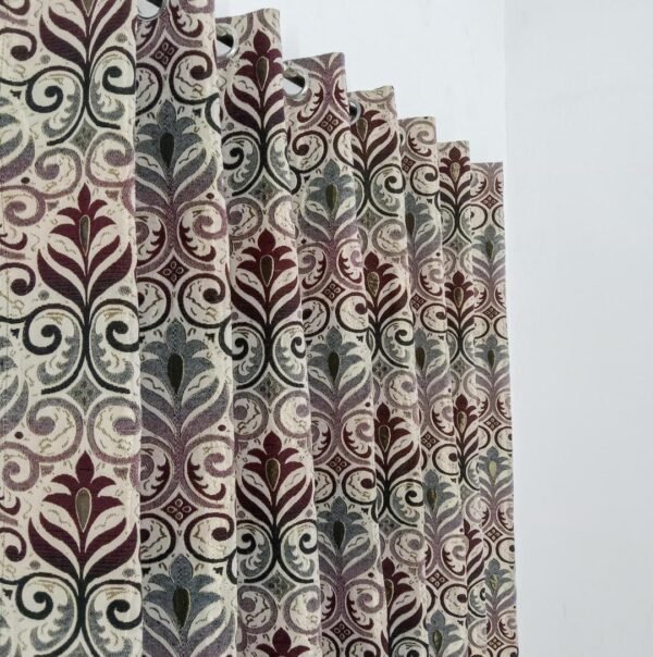 1 Pc Velvet Printed Curtains