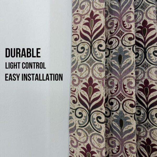 1 Pc Velvet Printed Curtains - Image 2