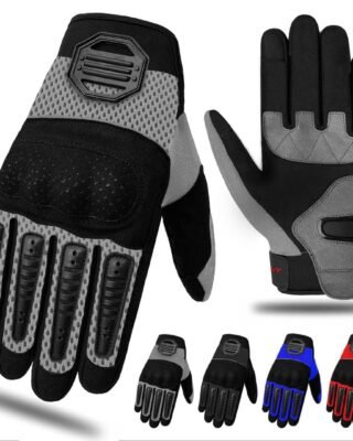 Spandex Mobile Touchscreen Leather Gloves - Motorcycle Gloves