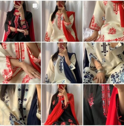 PAK LIBAS 2 PC MULTI KHADI NET SUIT - WINTER COLLECTION - Image 5