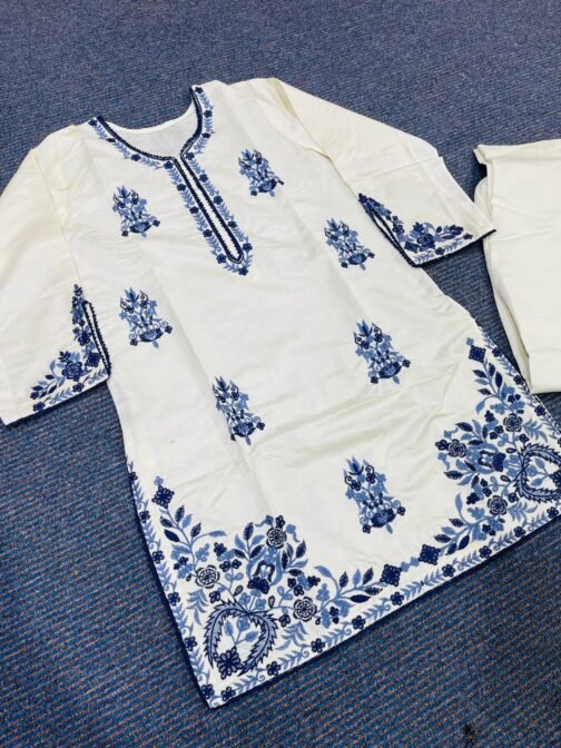 PAK LIBAS 2 PC MULTI KHADI NET SUIT - WINTER COLLECTION - Image 12