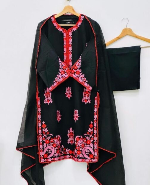 PAK LIBAS 2 PC MULTI KHADI NET SUIT - WINTER COLLECTION - Image 17